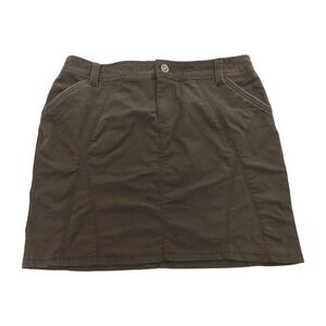 Kuhl Hiking Skirt Women's 10 Brown A-Line Pockets‎ Activewear Gorpcore Outdoors